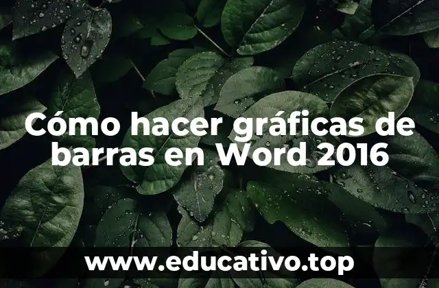 Cómo hacer gráficas de barras en Word 2016