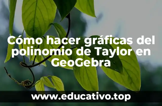Cómo hacer gráficas del polinomio de Taylor en GeoGebra