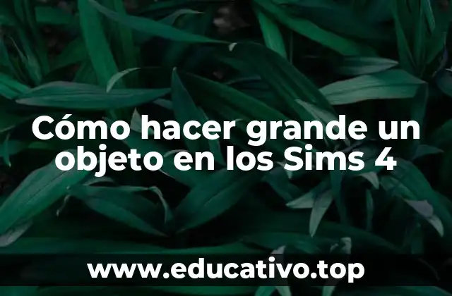 Cómo hacer grande un objeto en los Sims 4