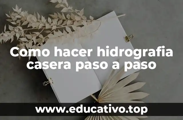Como hacer hidrografia casera paso a paso