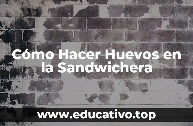 Cómo Hacer Huevos en la Sandwichera