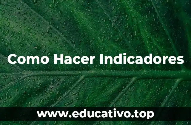 Como Hacer Indicadores
