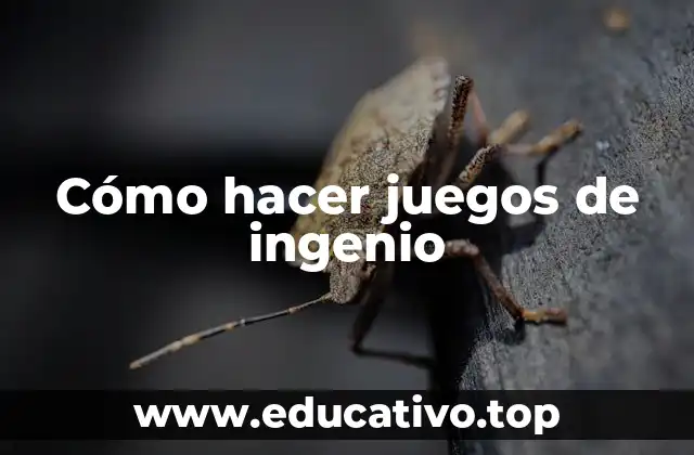 Cómo hacer juegos de ingenio