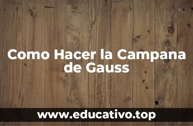 Como Hacer la Campana de Gauss