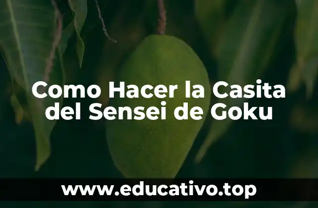 Como Hacer la Casita del Sensei de Goku