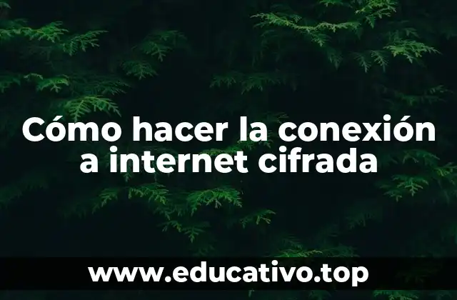 Cómo hacer la conexión a internet cifrada