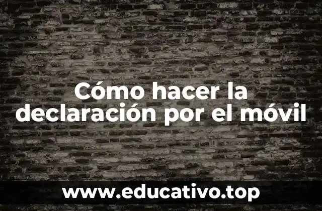 Cómo hacer la declaración por el móvil