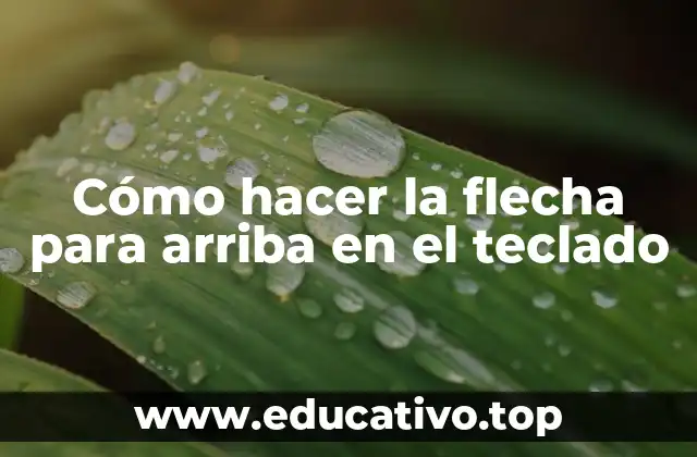 Cómo hacer la flecha para arriba en el teclado