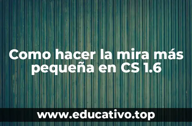 Como hacer la mira más pequeña en CS 1.6