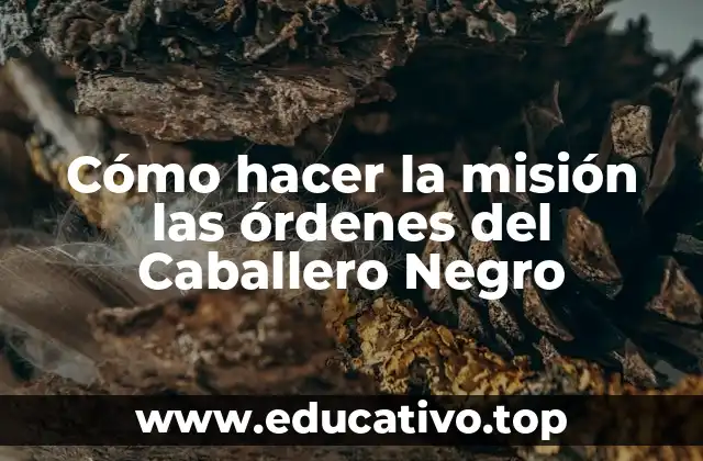 Cómo hacer la misión las órdenes del Caballero Negro
