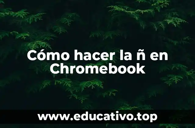 Cómo hacer la ñ en Chromebook