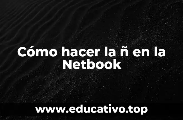 Cómo hacer la ñ en la Netbook