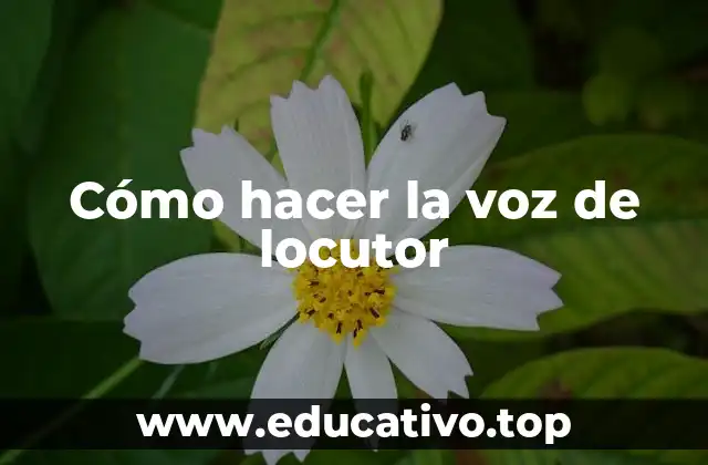 Cómo hacer la voz de locutor