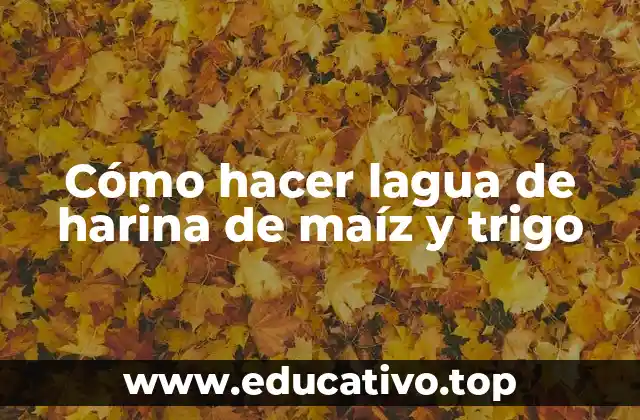 Cómo hacer lagua de harina de maíz y trigo