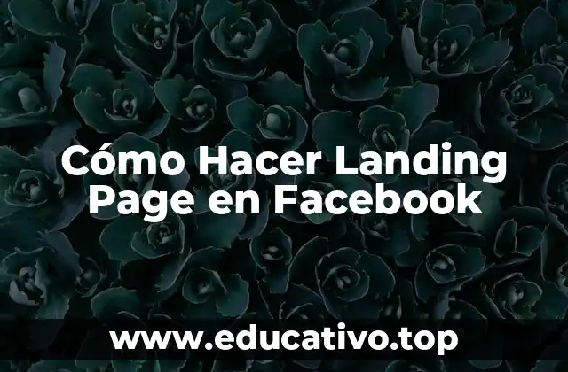 Cómo Hacer Landing Page en Facebook