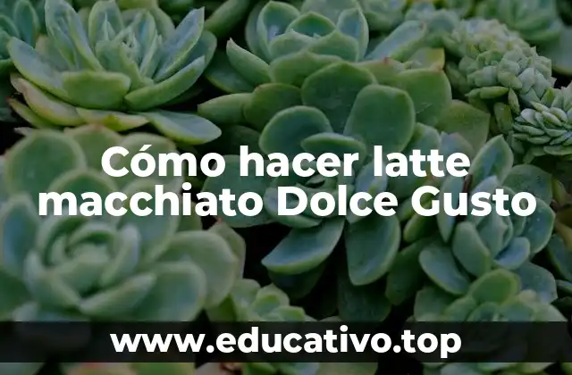 Cómo hacer latte macchiato Dolce Gusto