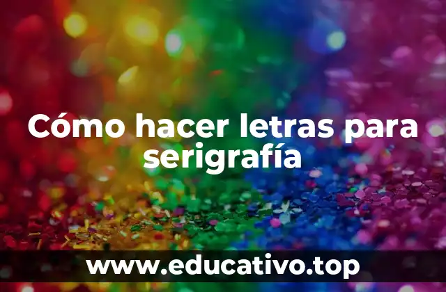 Cómo hacer letras para serigrafía