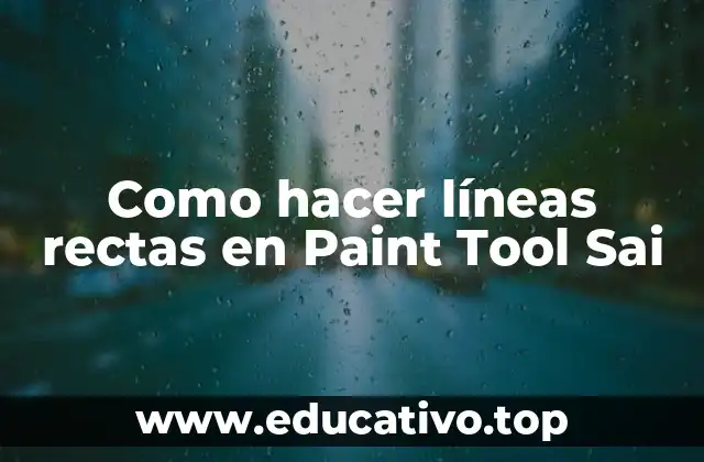 Como hacer líneas rectas en Paint Tool Sai