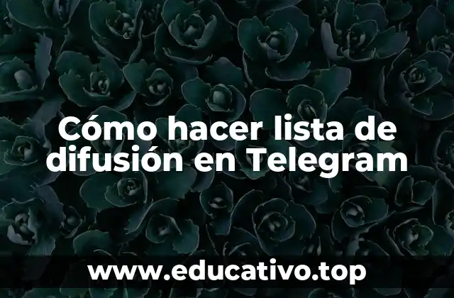 Cómo hacer lista de difusión en Telegram