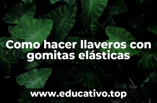 Como hacer llaveros con gomitas elásticas