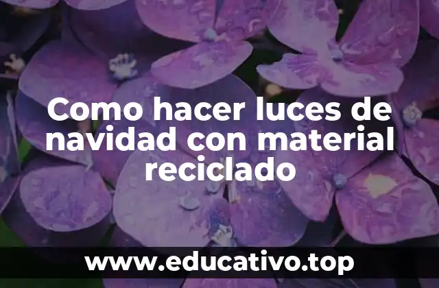 Como hacer luces de navidad con material reciclado