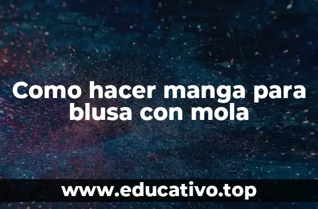 Como hacer manga para blusa con mola