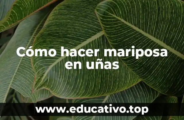 Cómo hacer mariposa en uñas