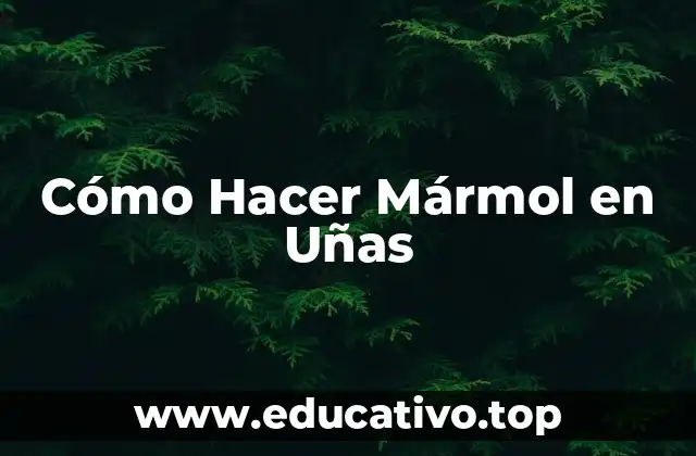 Cómo Hacer Mármol en Uñas