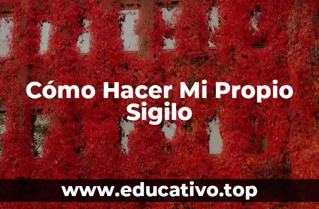 Cómo Hacer Mi Propio Sigilo