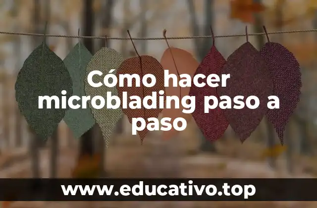Cómo hacer microblading paso a paso
