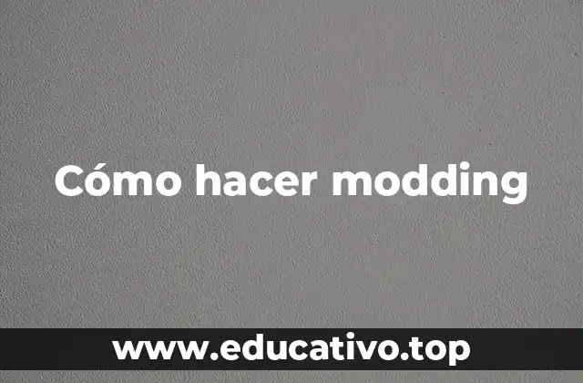 Cómo hacer modding