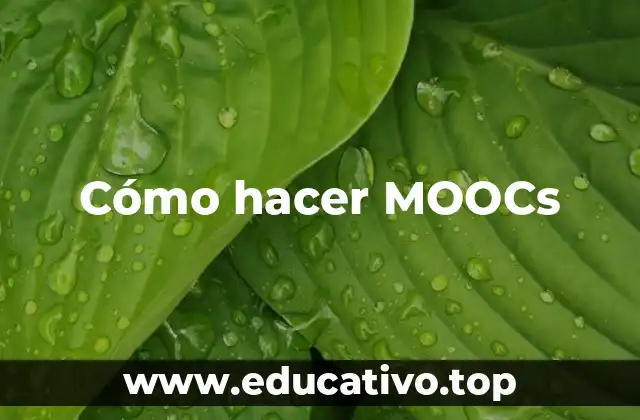 Cómo hacer MOOCs