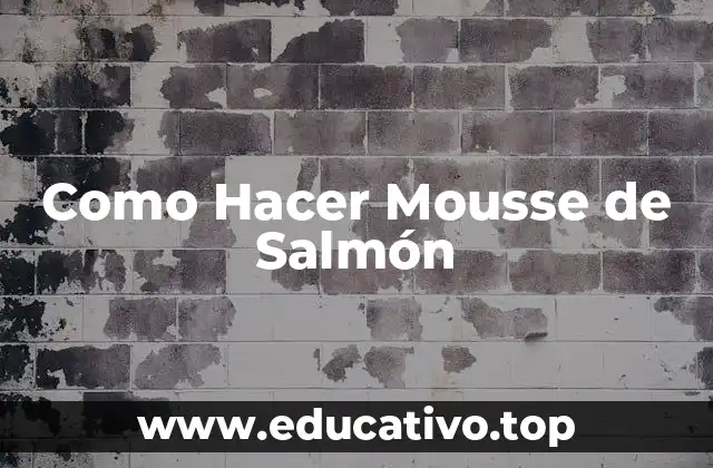 Como Hacer Mousse de Salmón