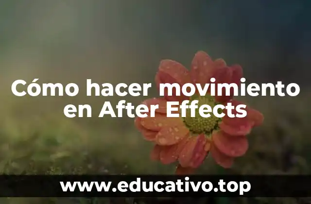 Cómo hacer movimiento en After Effects