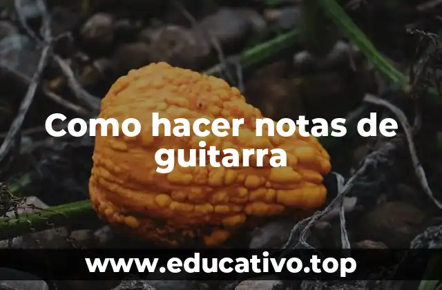 Como hacer notas de guitarra