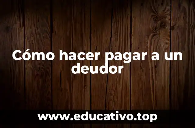 Cómo hacer pagar a un deudor