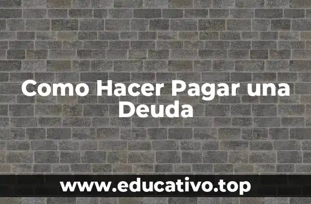 Como Hacer Pagar una Deuda