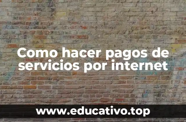 Como hacer pagos de servicios por internet