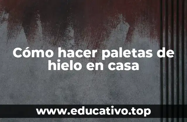 Cómo hacer paletas de hielo en casa
