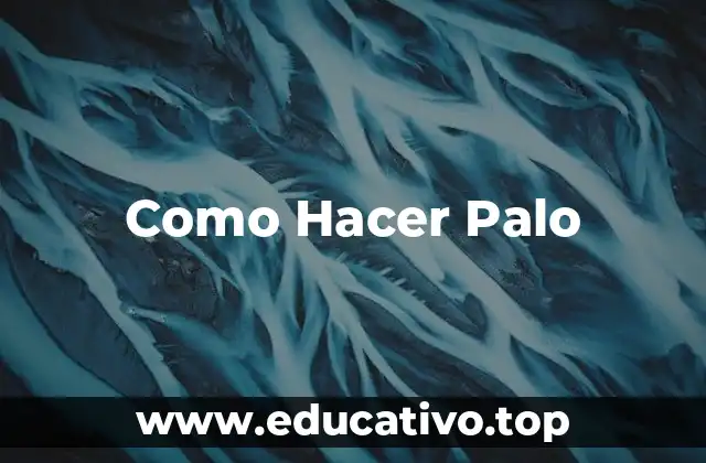Como Hacer Palo