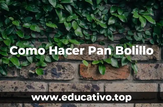 Como Hacer Pan Bolillo
