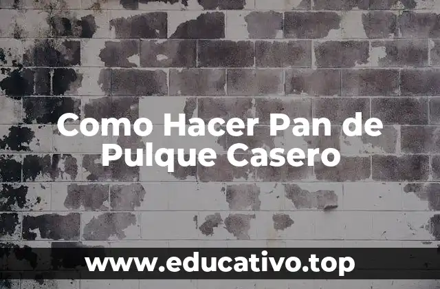 Como Hacer Pan de Pulque Casero