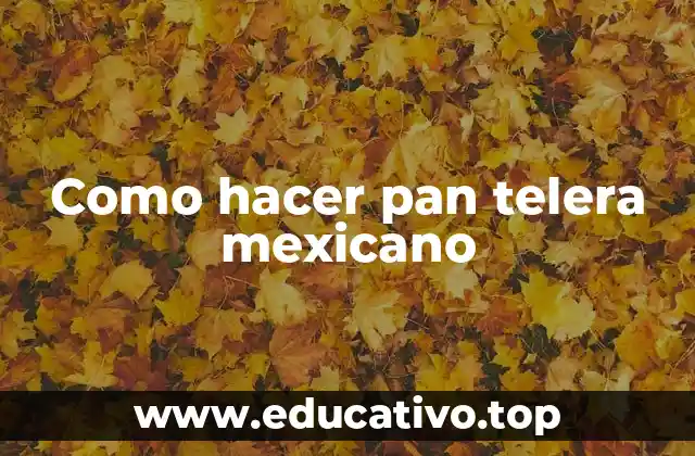 Como hacer pan telera mexicano
