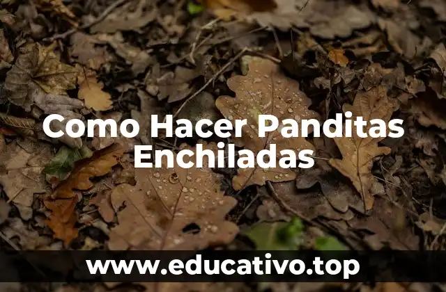 Como Hacer Panditas Enchiladas