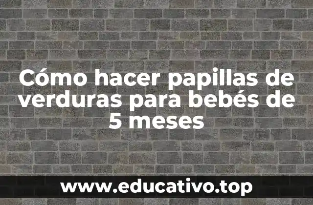 Cómo hacer papillas de verduras para bebés de 5 meses