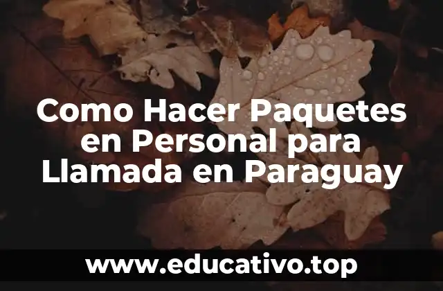 Como Hacer Paquetes en Personal para Llamada en Paraguay