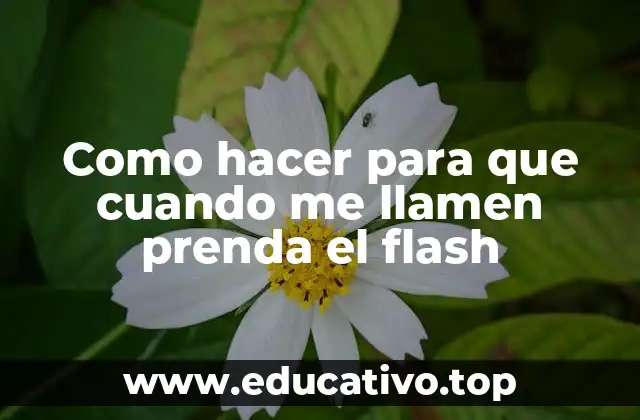 Como hacer para que cuando me llamen prenda el flash