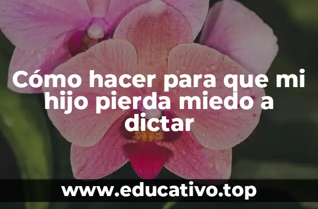 ¿Qué es el miedo a dictar en niños y cómo se manifiesta?