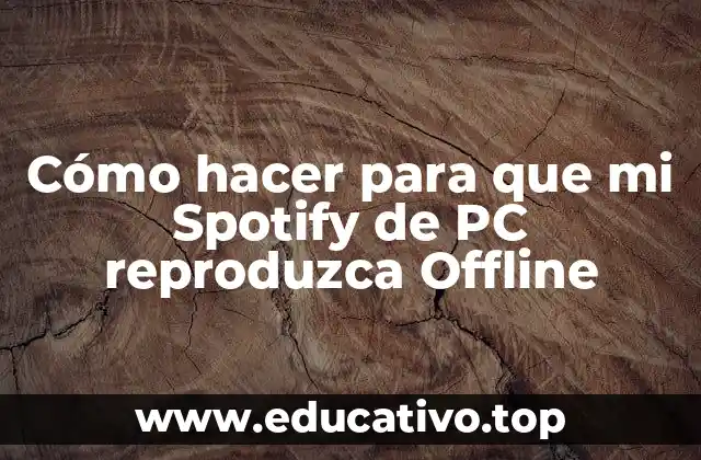 Cómo hacer para que mi Spotify de PC reproduzca Offline