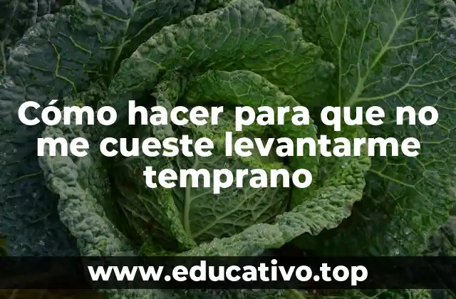 Cómo hacer para que no me cueste levantarme temprano